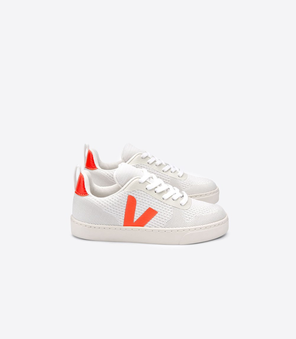 Veja Sneakers Copii - V-10 Malha - Albi/Portocalii - 4367801-TF